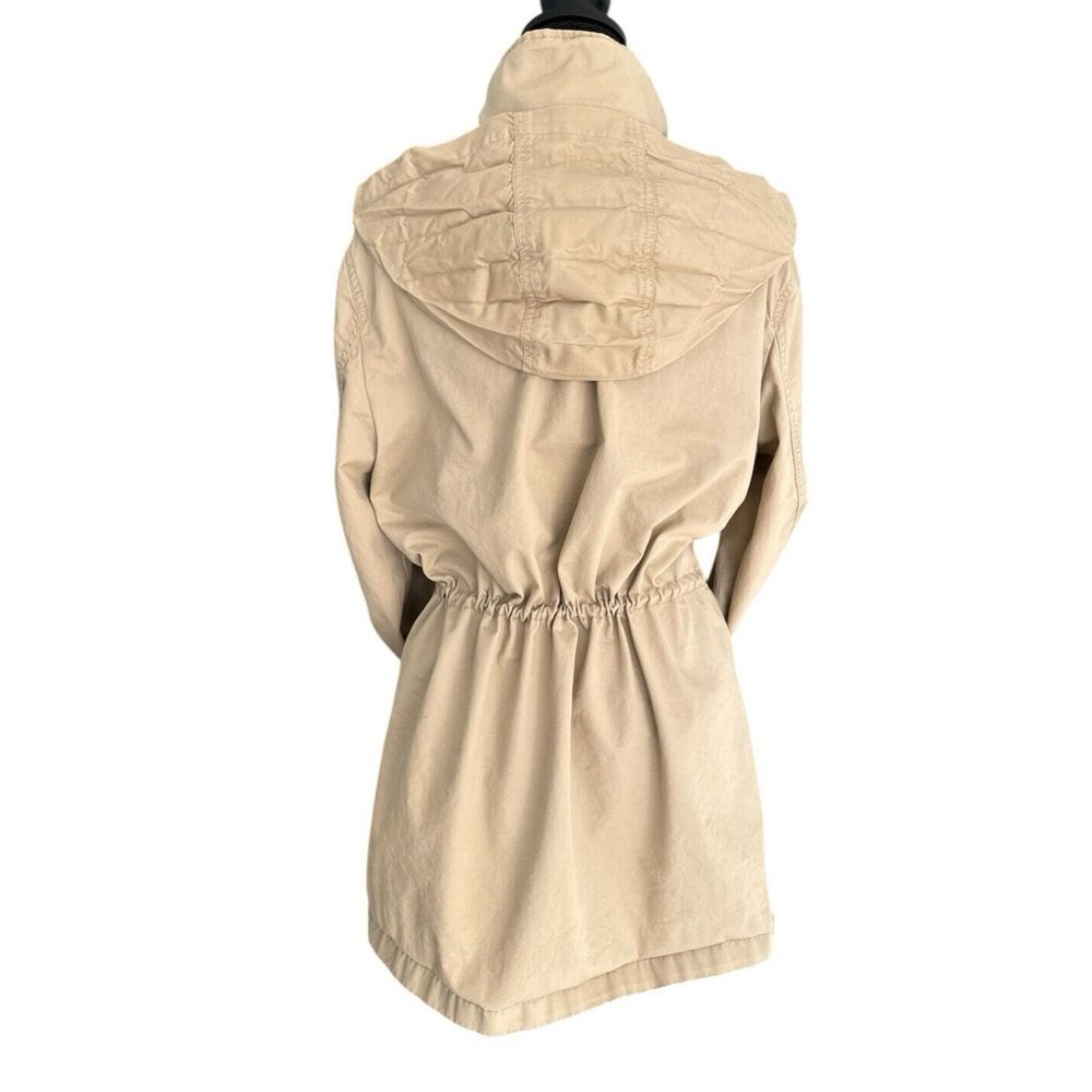 Tommy Hilfiger Women's Hooded Cinched Twill‎ Jacket, 100% Cotton, Tan, Size L - Picture 11 of 16